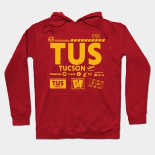 Vintage Tucson TUS Airport Code Travel Day Retro Travel Tag Arizona Hoodie